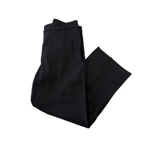 J.Jill Black Linen Blend Stretch Crop Pants Preppy Academia Size 10